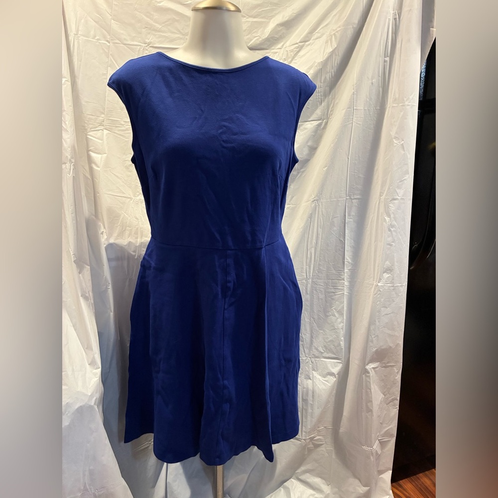 New York & Company Royal Blue Sleeveless Dress with side pockets